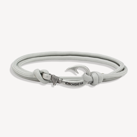 Silver Gray Fish Hook Bracelet