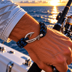 Law Enforcement Thin Blue Line Cobra Paracord Bracelet