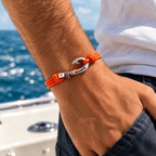 Burnt Orange Fish Hook Bracelet | Anklet