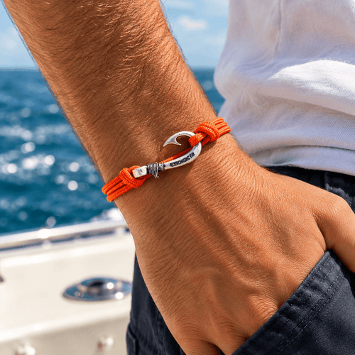 Burnt Orange Fish Hook Bracelet | Anklet