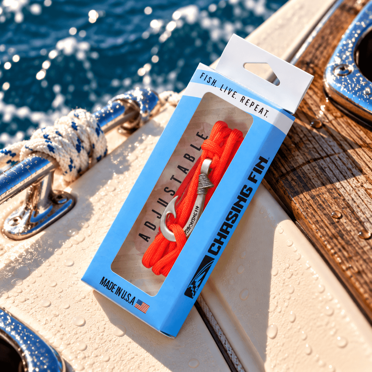 Burnt Orange Fish Hook Bracelet | Anklet