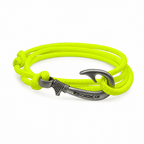 Neon Yellow Adjustable Fish Hook Bracelet| Anklet  Glow Under Black Light