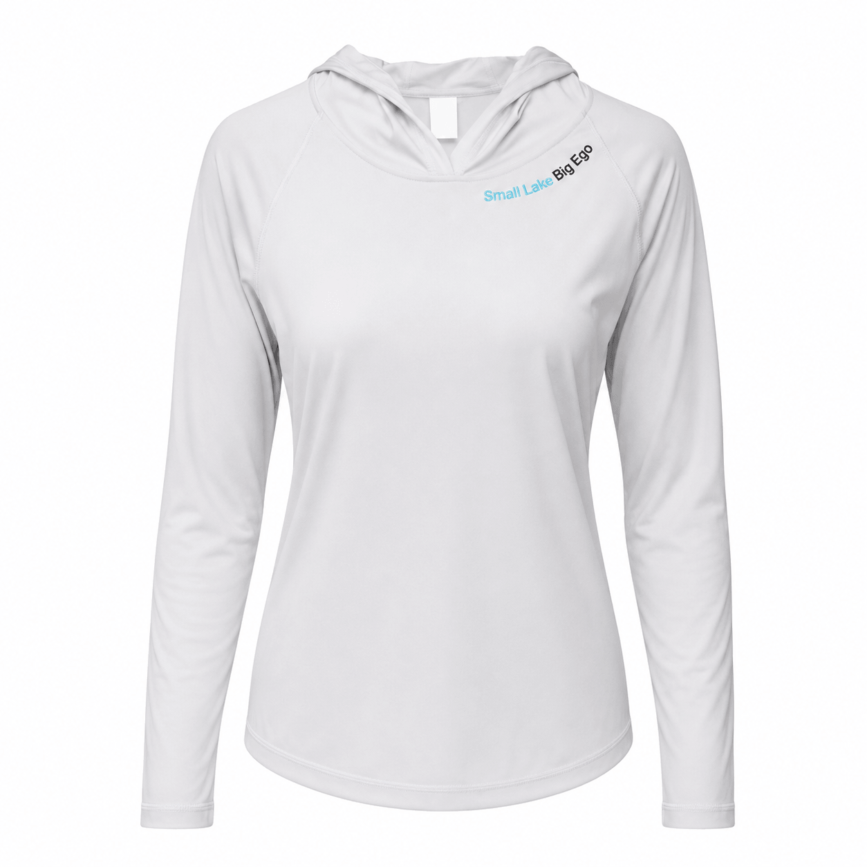 Small Lake. Big Ego - Ladies Solar Performance Hoodie - Chasing Fin New Collection