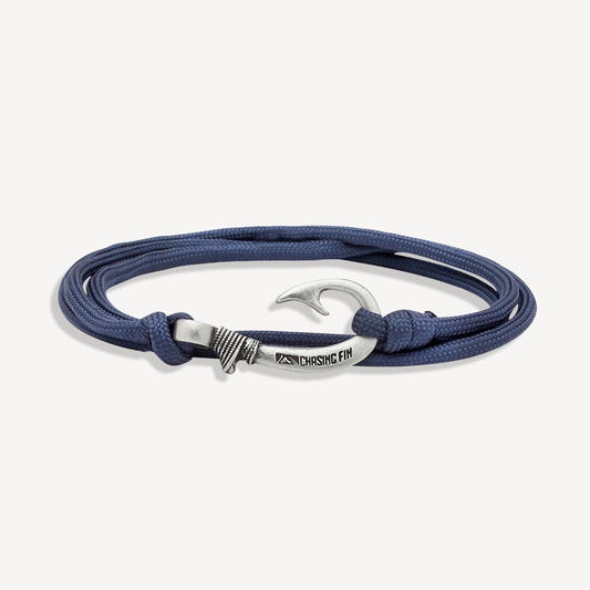 Navy Fish Hook Bracelet
