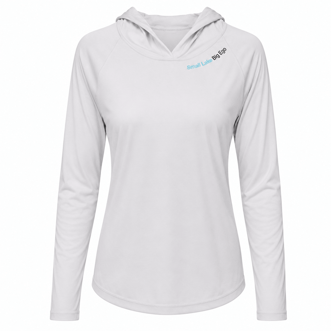 Small Lake. Big Ego - Ladies Solar Performance Hoodie - Chasing Fin New Collection