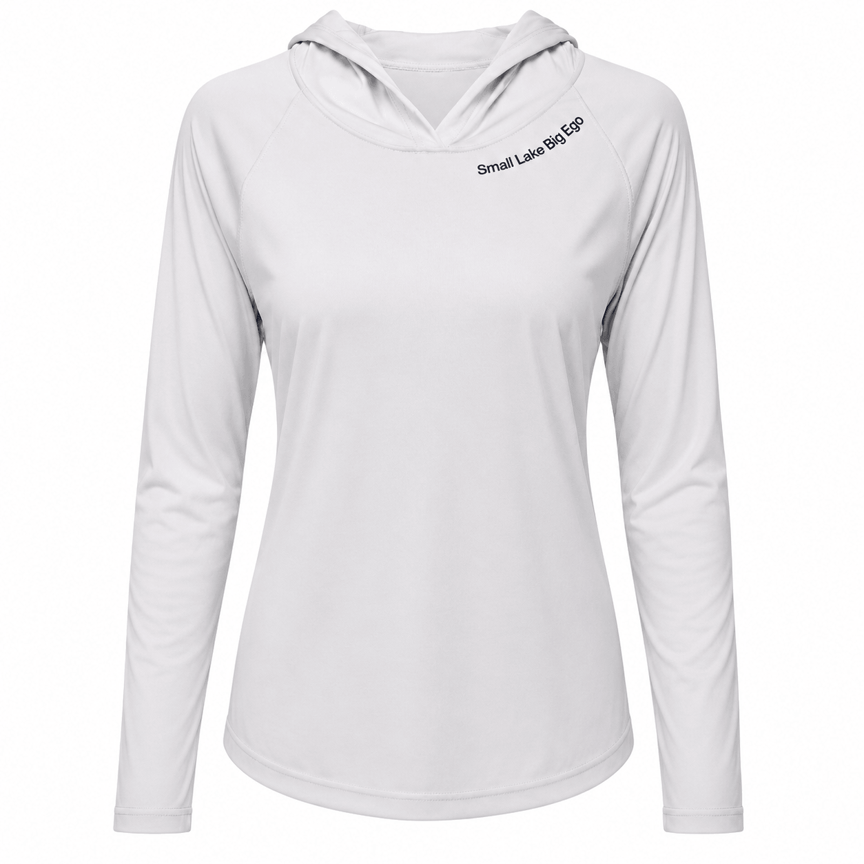 Small Lake. Big Ego - Ladies Solar Performance Hoodie - Chasing Fin New Collection