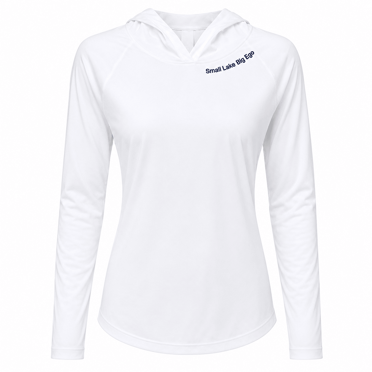 Small Lake. Big Ego - Ladies Solar Performance Hoodie - Chasing Fin New Collection