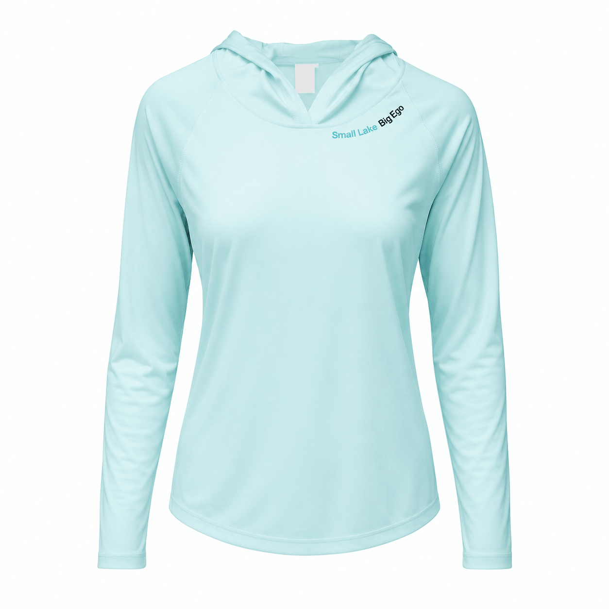 Small Lake. Big Ego - Ladies Solar Performance Hoodie - Chasing Fin New Collection
