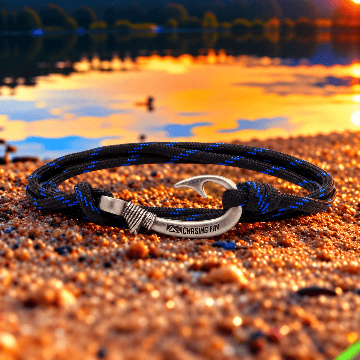 Thin Blue Line Fish Hook Bracelet | Anklet