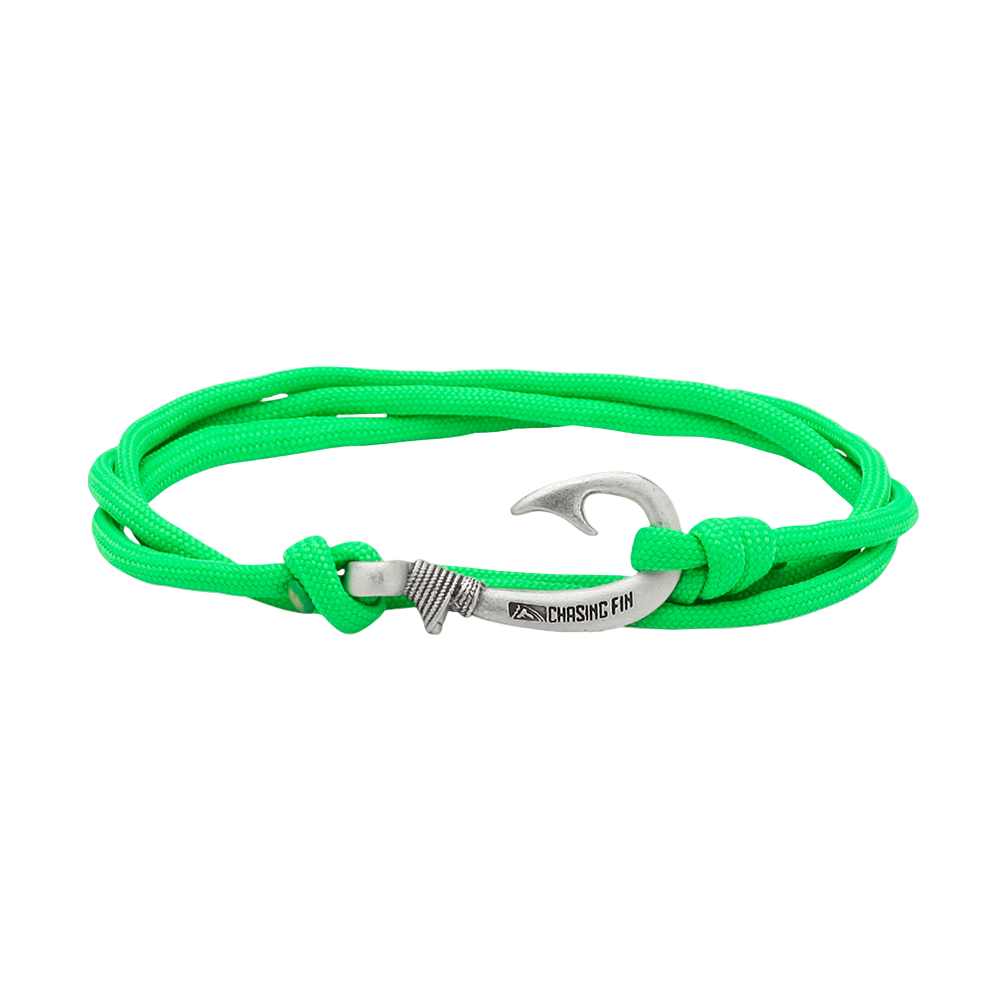 Neon Green Fish Hook Bracelet | Anklet