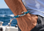Turquoise Camo Fish Hook Bracelet | Anklet
