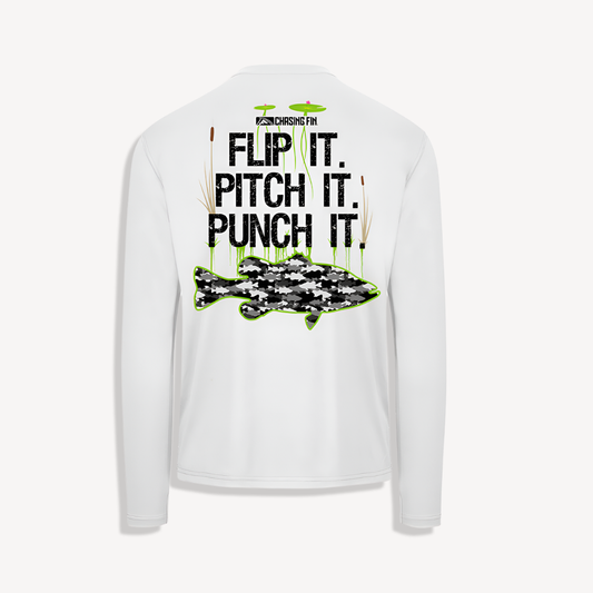 Bass Camo Heavy Cover Performance Shirt (White)