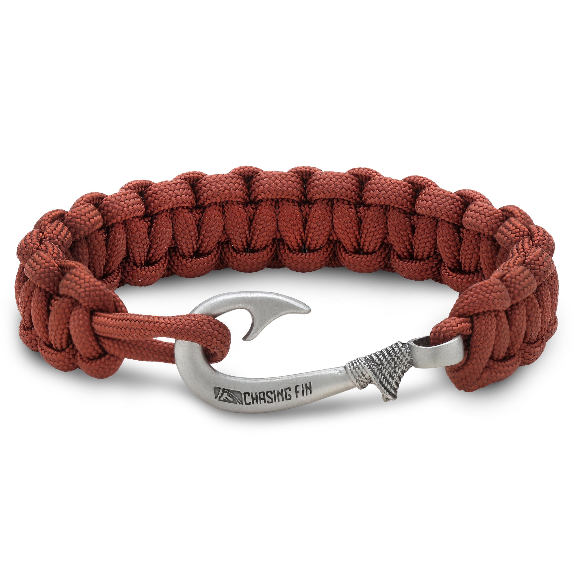 Braided Brown Leather Bracelet with Pewter Beads - Large (9 in. Long)