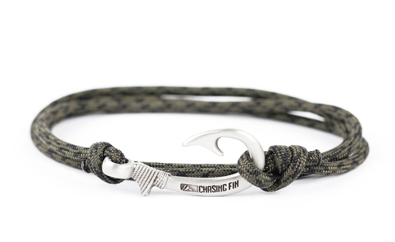 Camo OD & Black Fish Hook Bracelet