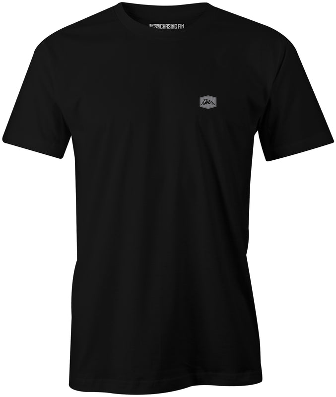 Distressed American Fish Flag T-Shirt (Black)