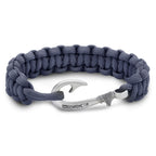Graphite Cobra Braid Fish Hook Bracelet
