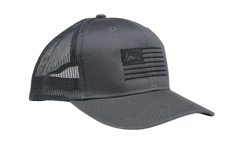 Solid Charcoal Flag Mesh Trucker Hat – Fish Hook Bracelets