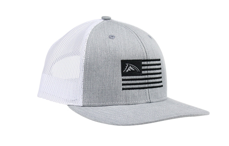 Heather Gray & White Flag Mesh Trucker Hat – Fish Hook Bracelets