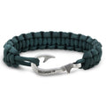 Hunter Green Cobra Braid Fish Hook Bracelet
