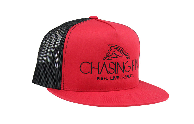 Red & Black Flatbill Snapback