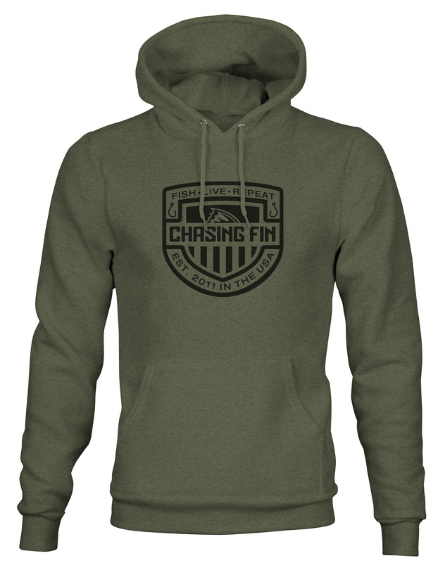 Chasing Fin Shield Pullover Hoodie – Fish Hook Bracelets