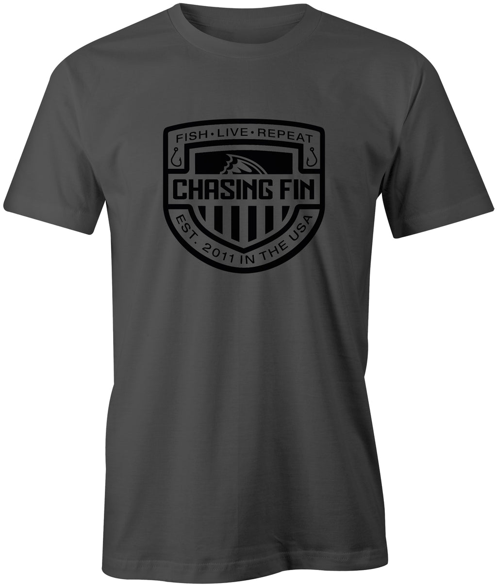 Chasing Fin Black Shield Premium T-Shirt