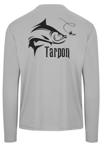 Tarpon on the Fly Performance Shirt (Light Gray)---COMING SOON!