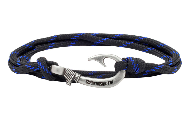 Thin Blue Line Fish Hook Bracelet – Fish Hook Bracelets