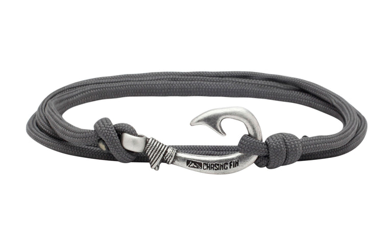 Charcoal Gray Fish Hook Bracelet