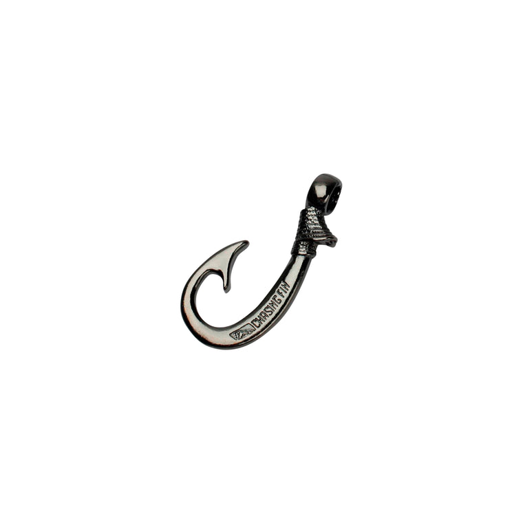 Gunmetal Plated Pewter J-Hook Pendant