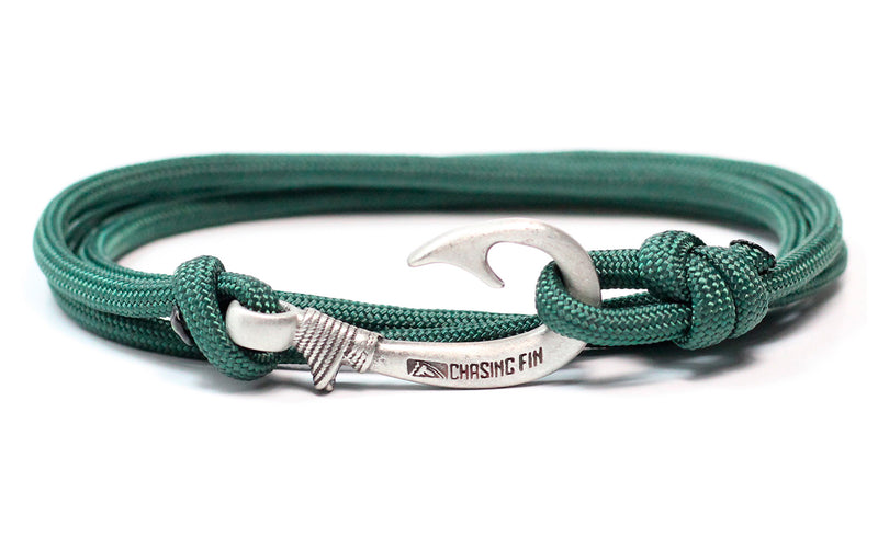 Hunter Green Fish Hook Bracelet
