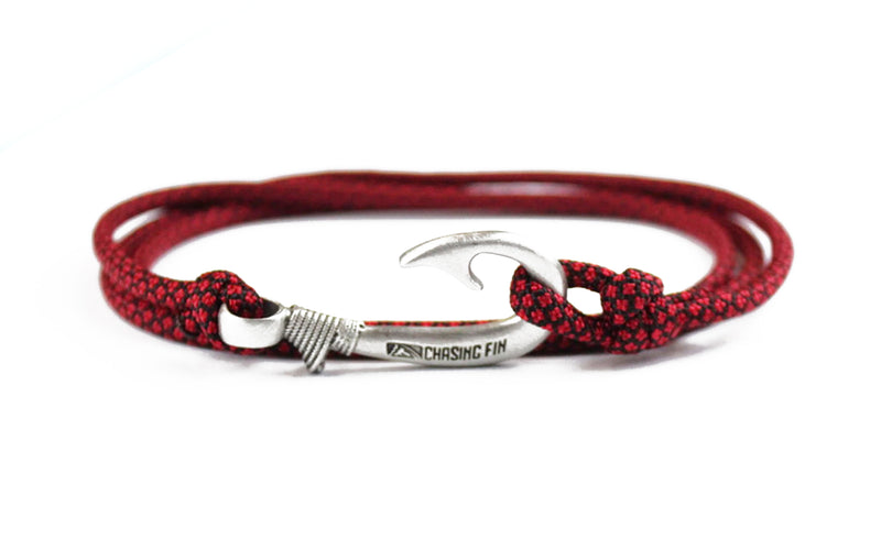 Imperial Red Diamonds Fish Hook Bracelet
