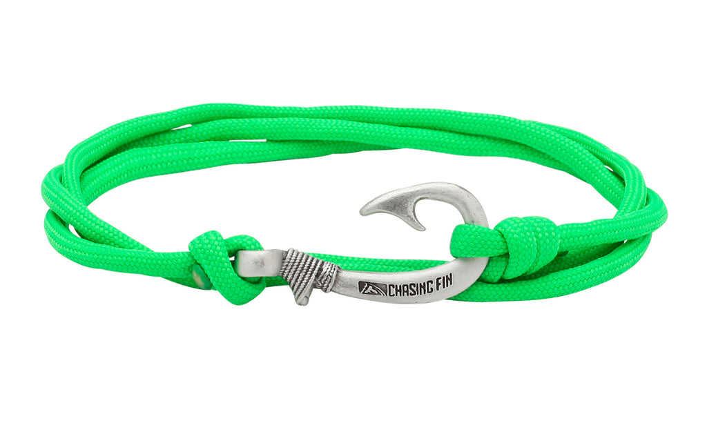 Neon Green Fish Hook Bracelet | Anklet