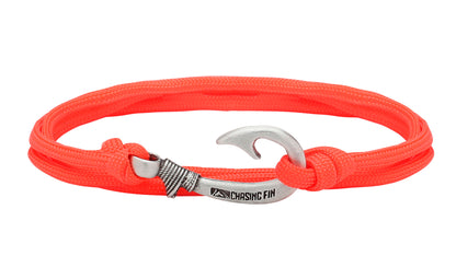 Neon Orange Fish Hook Bracelet