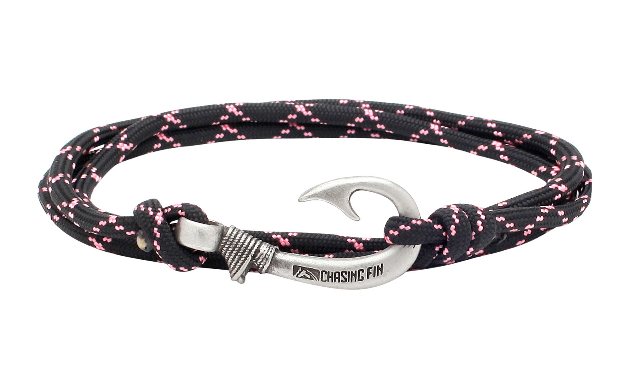 Pink & Black Fish Hook Bracelet