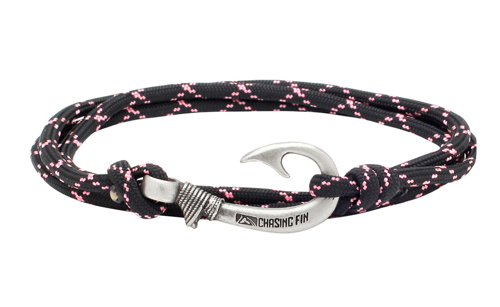 Pink & Black Fish Hook Bracelet | Anklet