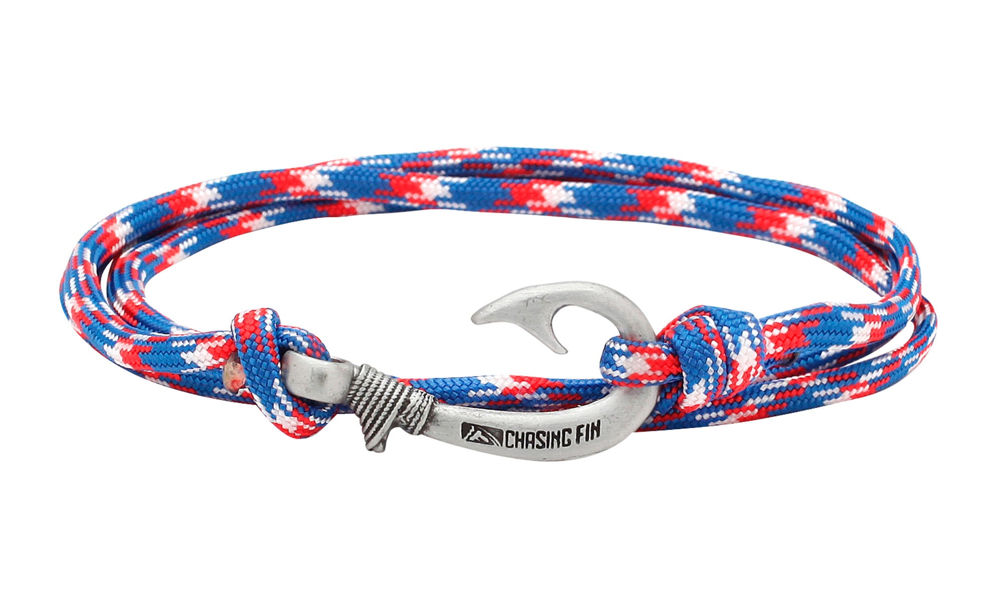 Red, White & Blue Fish Hook Bracelet