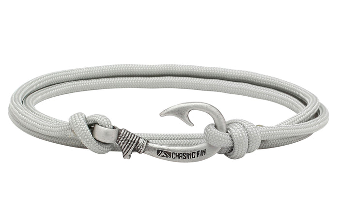 Silver Gray Fish Hook Bracelet
