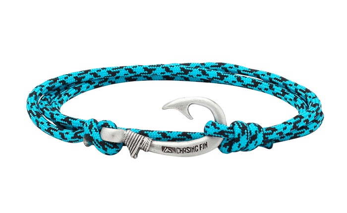 Turquoise Camo Fish Hook Bracelet